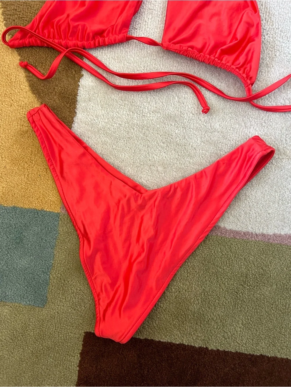 Frankie's Bikinis Enzo Satin Cheeky Bikini Bottom
